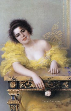 ヴィットリオ・マッテオ・コルコス Painting - 若い女性の肖像画 ヴィットリオ・マッテオ・コルコス